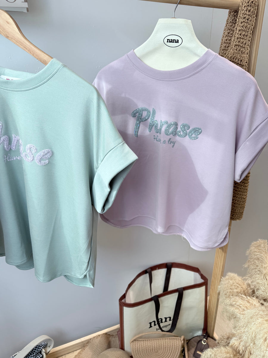 太空棉显瘦字母上衣