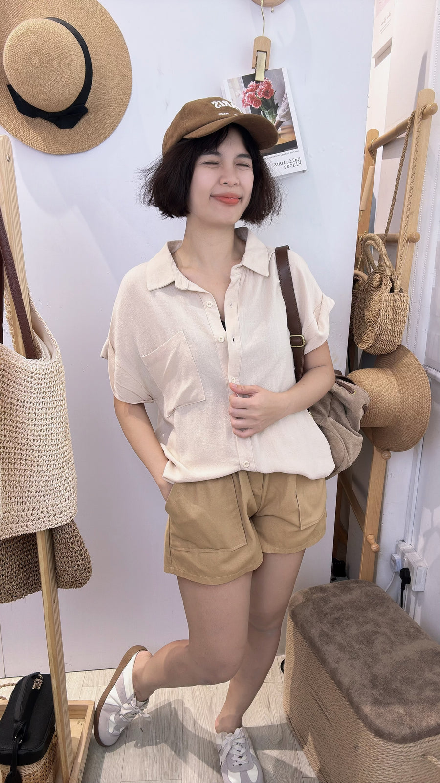 舒服宽松软麻料衬衫