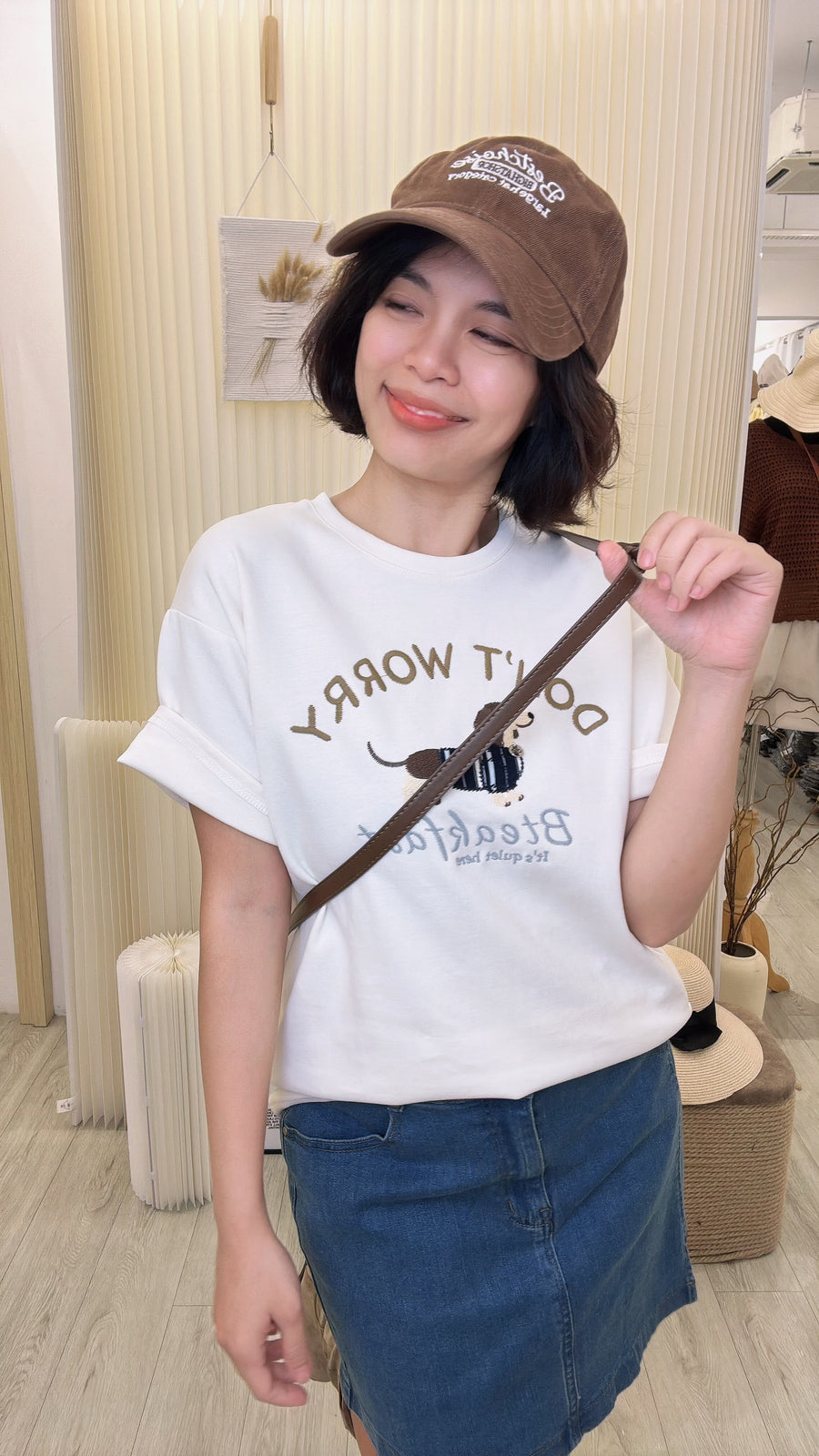 小狗刺绣好穿premium cotton上衣