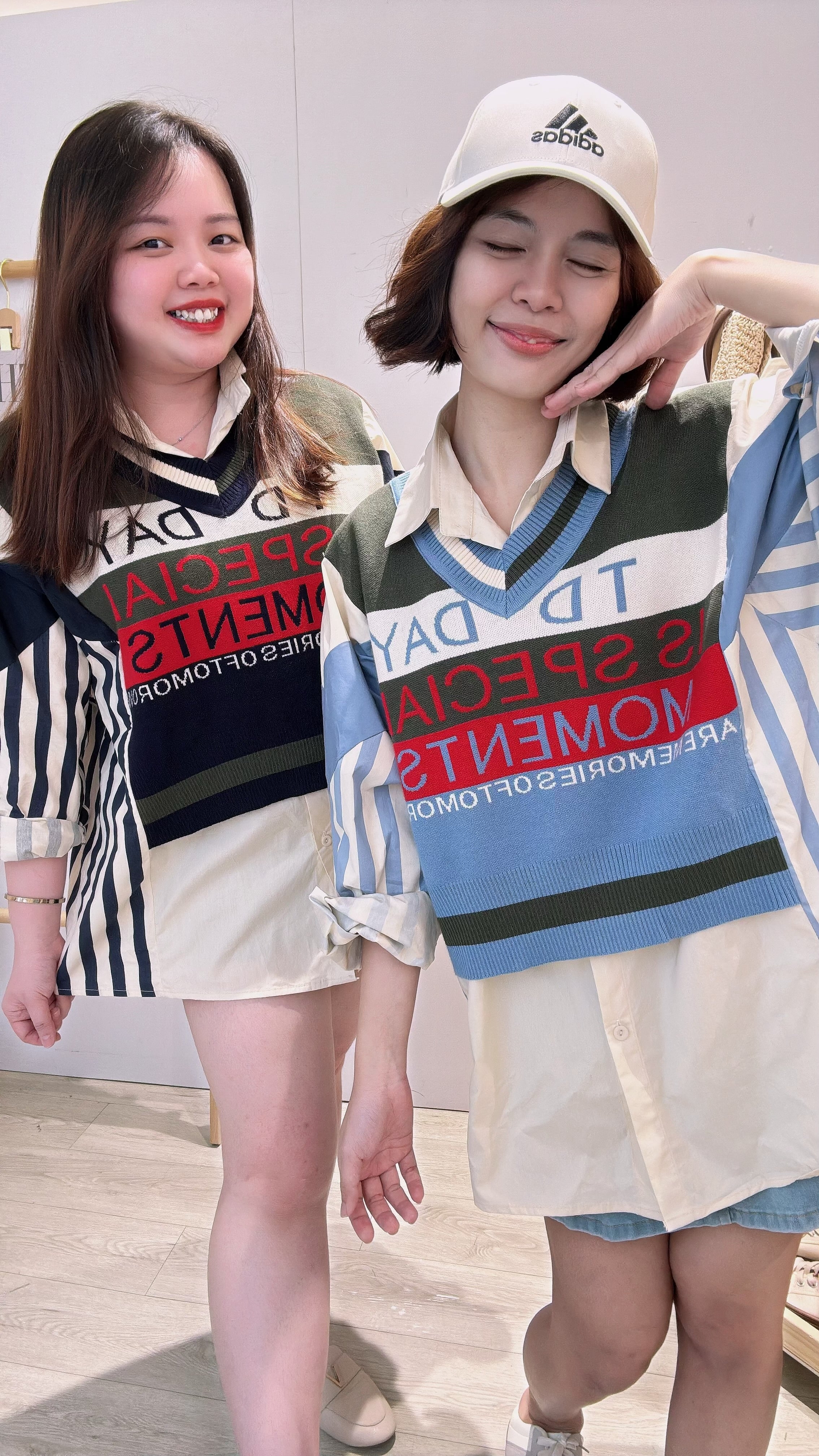 针织撞色并接线条衬衫