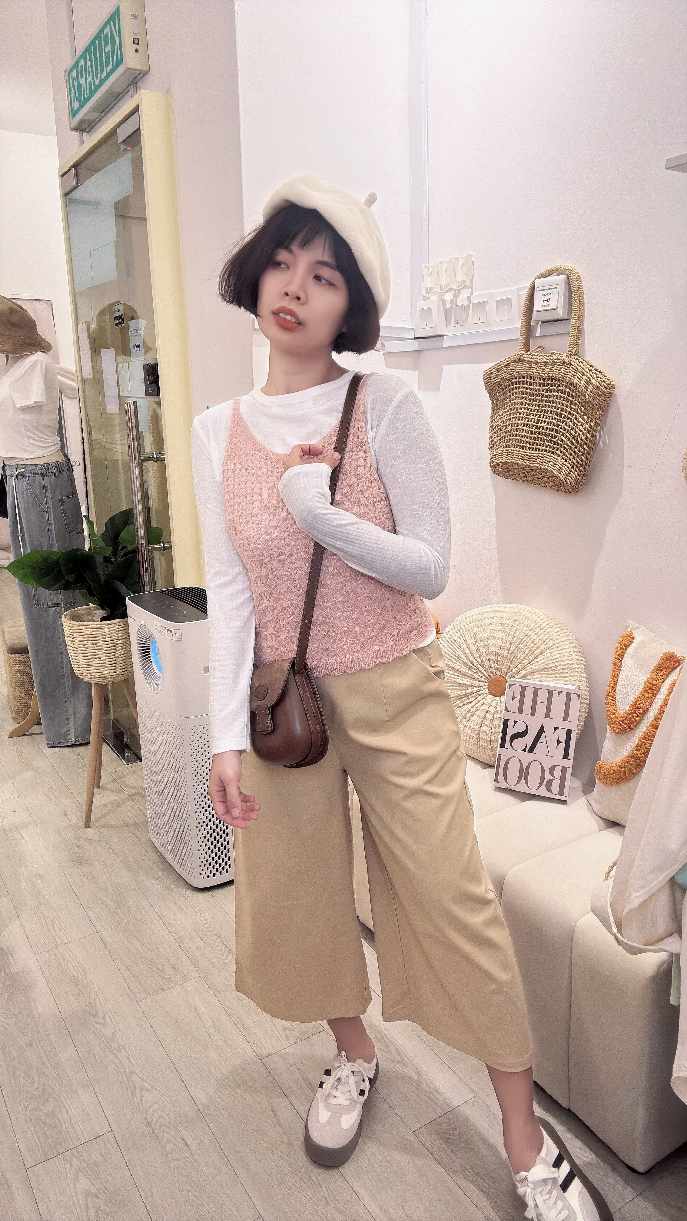 针织两件式甜美上衣