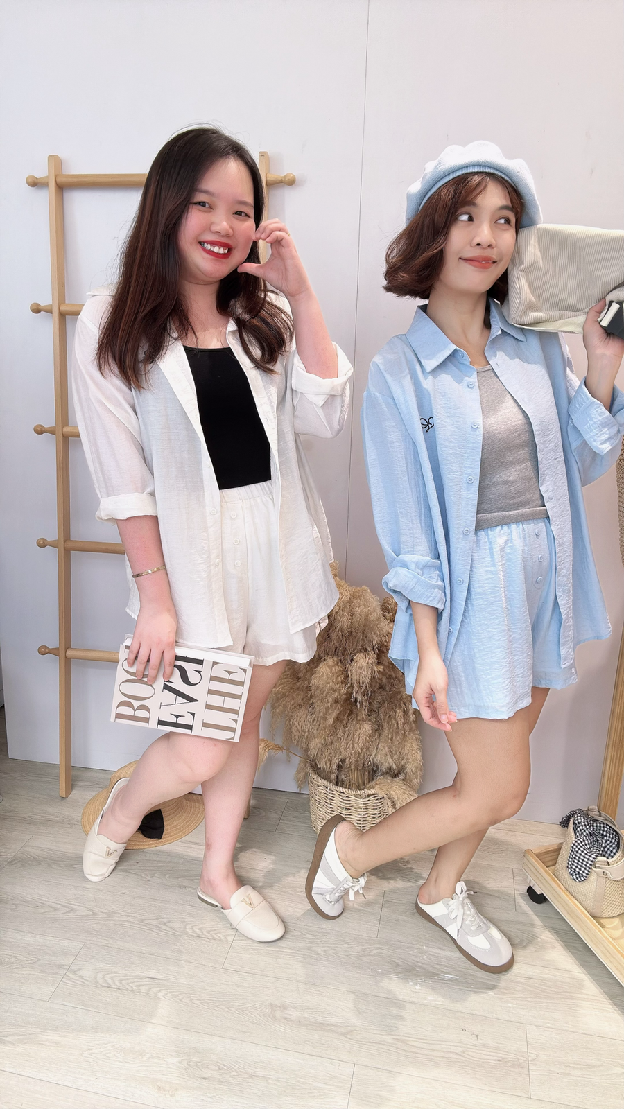 三件套软麻短裤套装