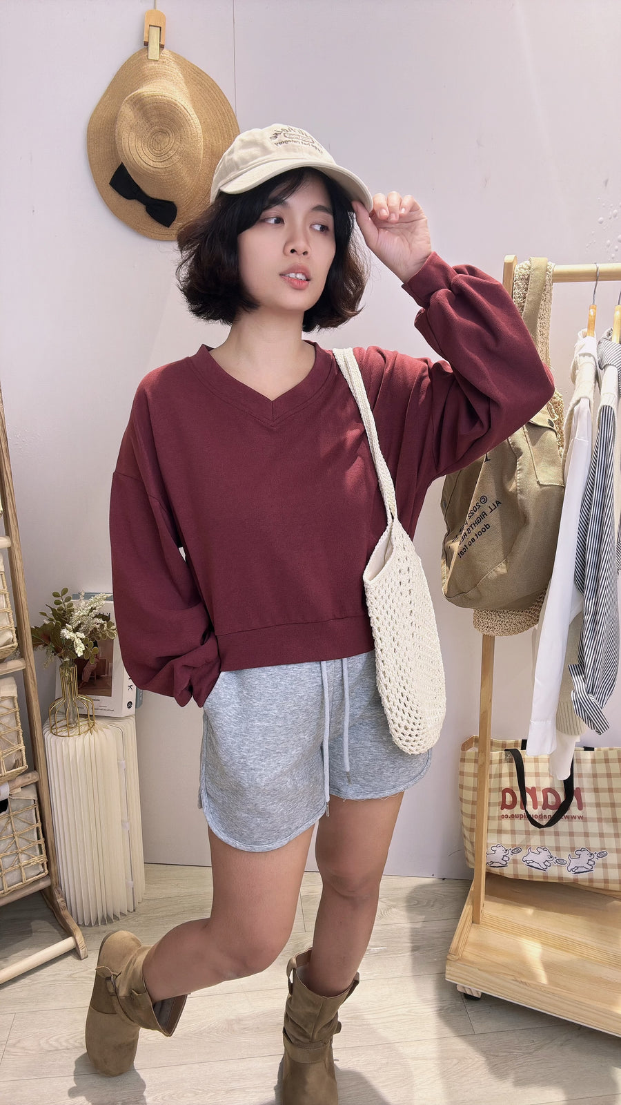螺纹舒服棉质短上衣