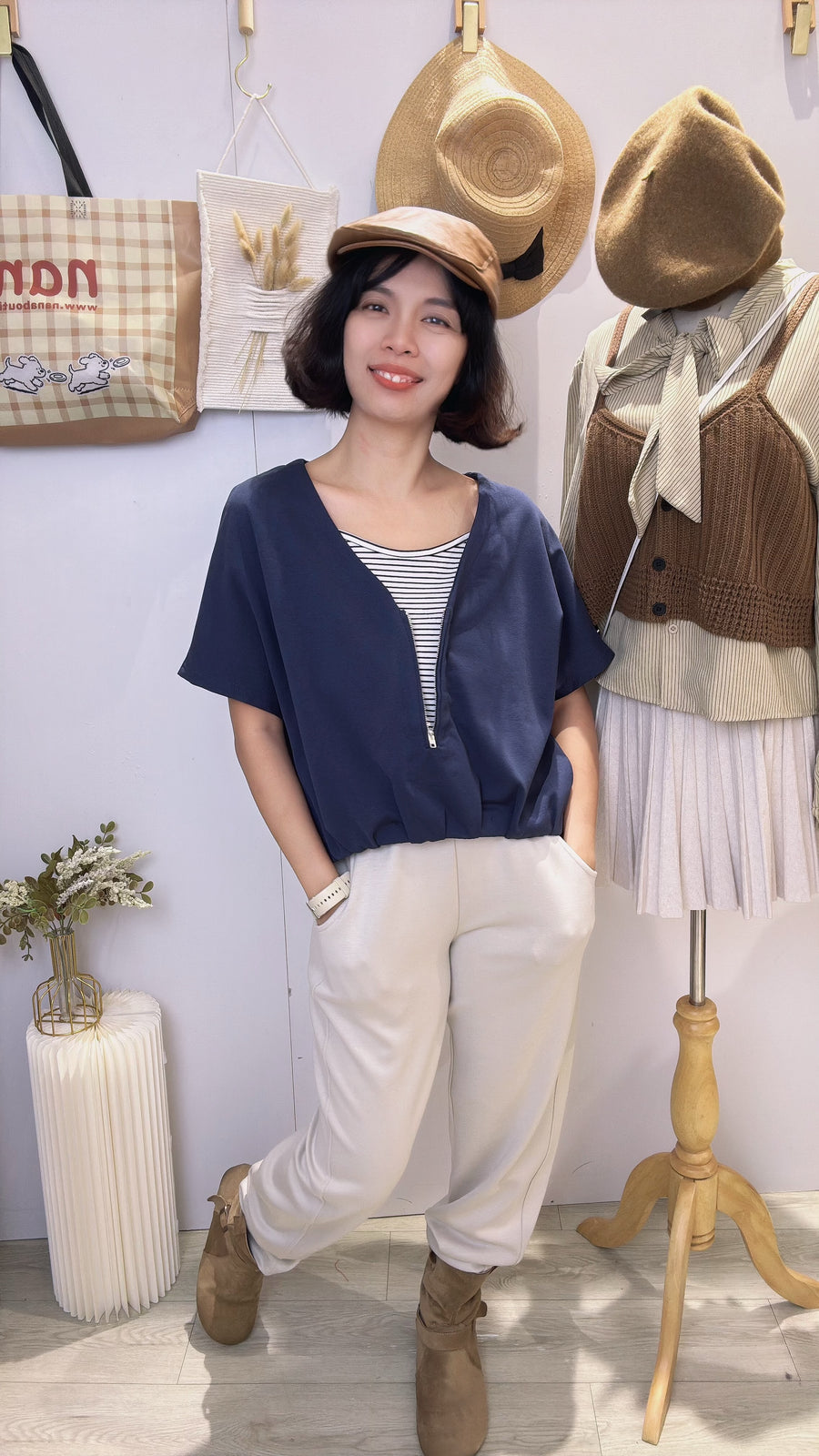 假两件滑滑舒服设计太空棉上衣