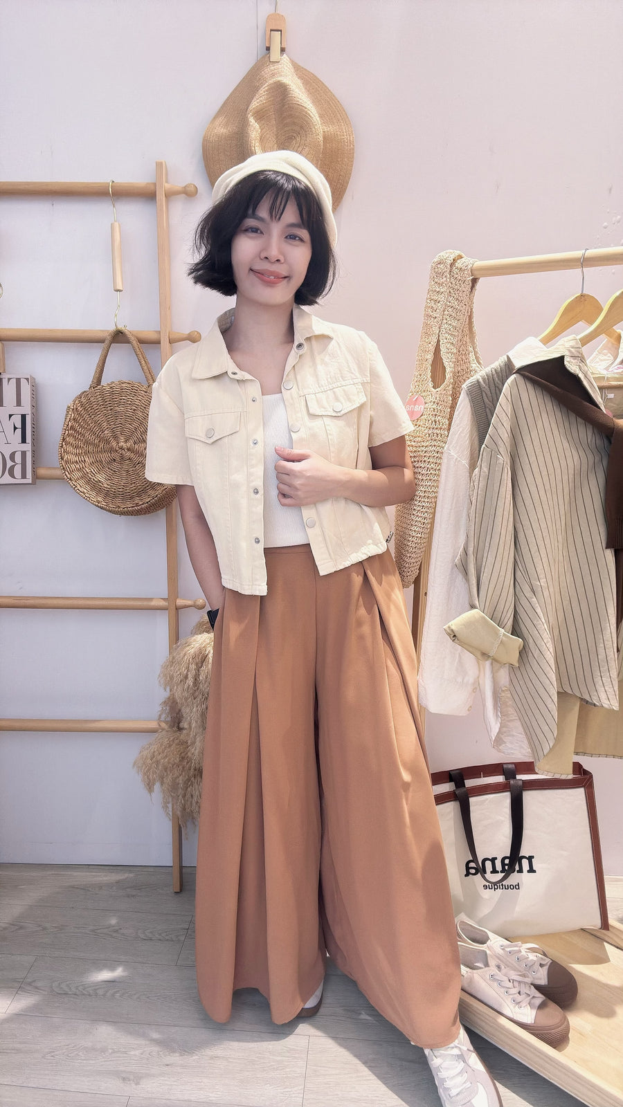 牛仔短版百搭软上衣