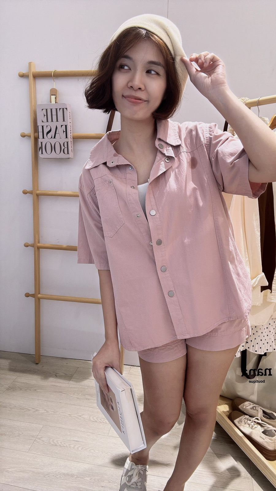 水洗牛仔工装套装