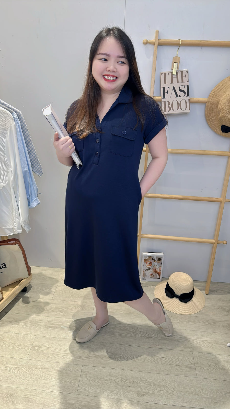 太空棉工装连身裙