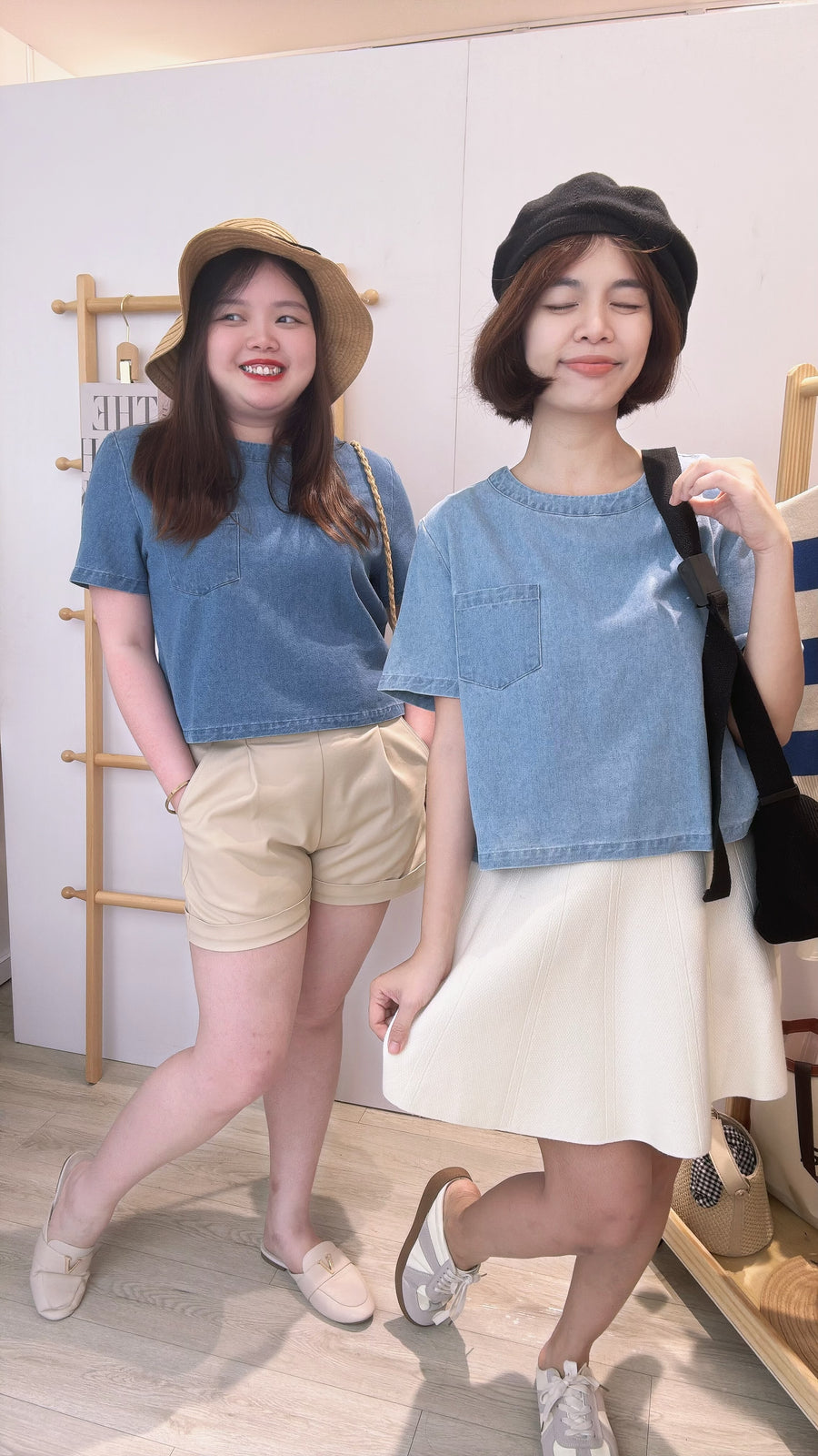 软薄牛仔短上衣