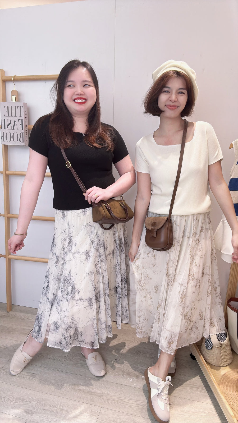 水墨画图案纱裙