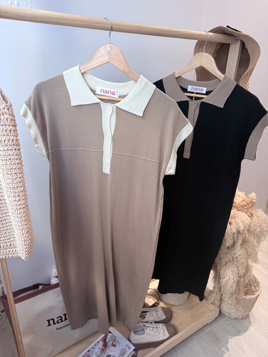 撞色显瘦瘦针织出袖懒人装