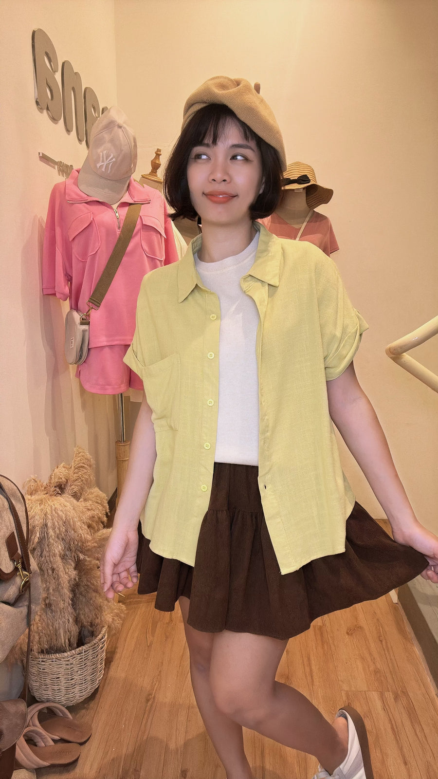 舒服宽松软麻料衬衫