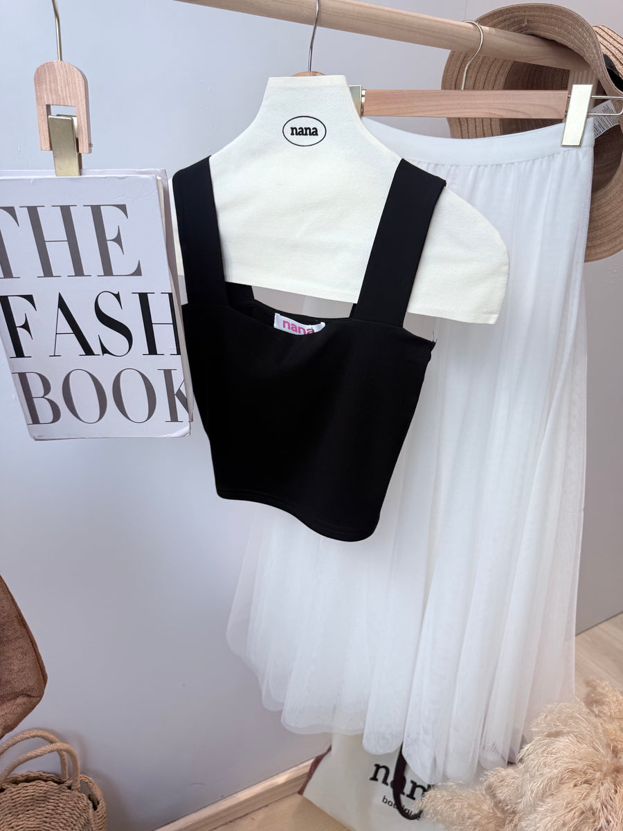 粗肩带短版棉质百搭内搭