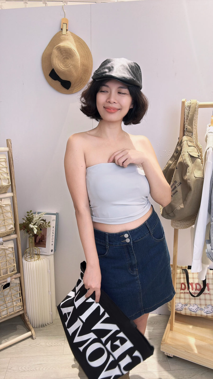 软牛仔显瘦裤裙