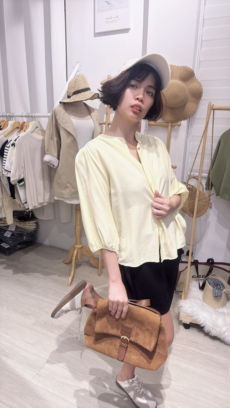 舒服棉麻七分袖衬衫