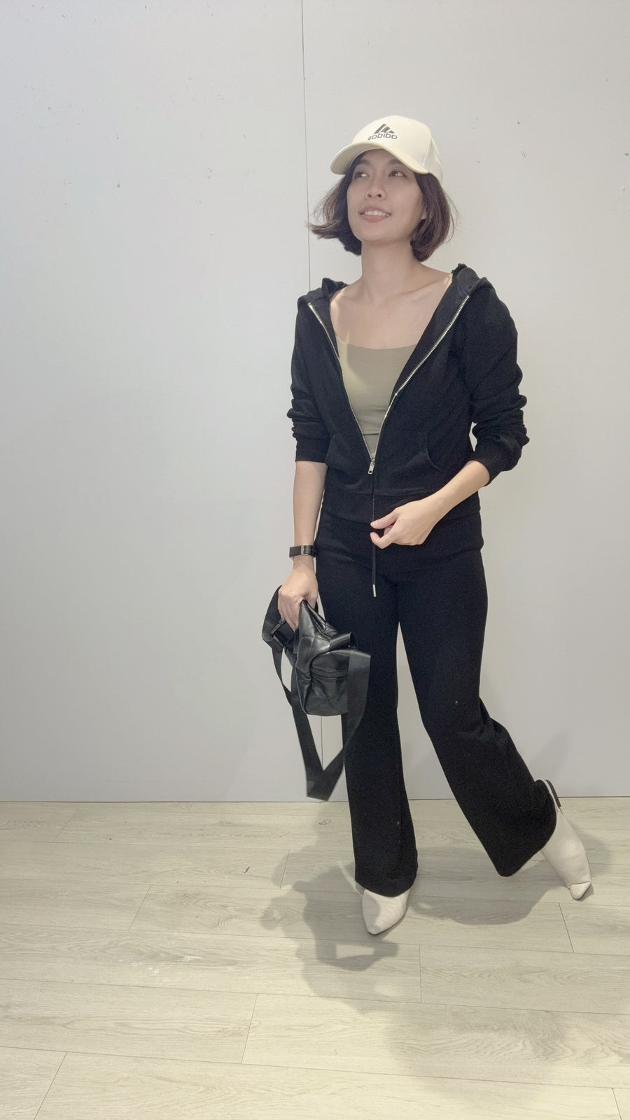 连帽棉质舒服长裤套装