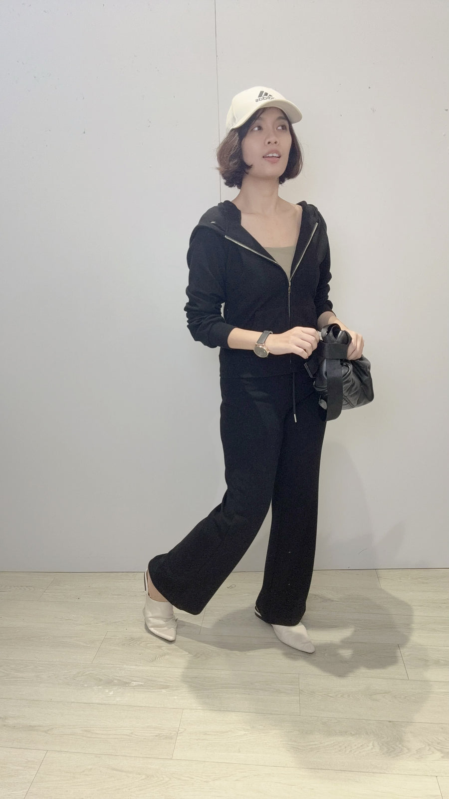 连帽棉质舒服长裤套装
