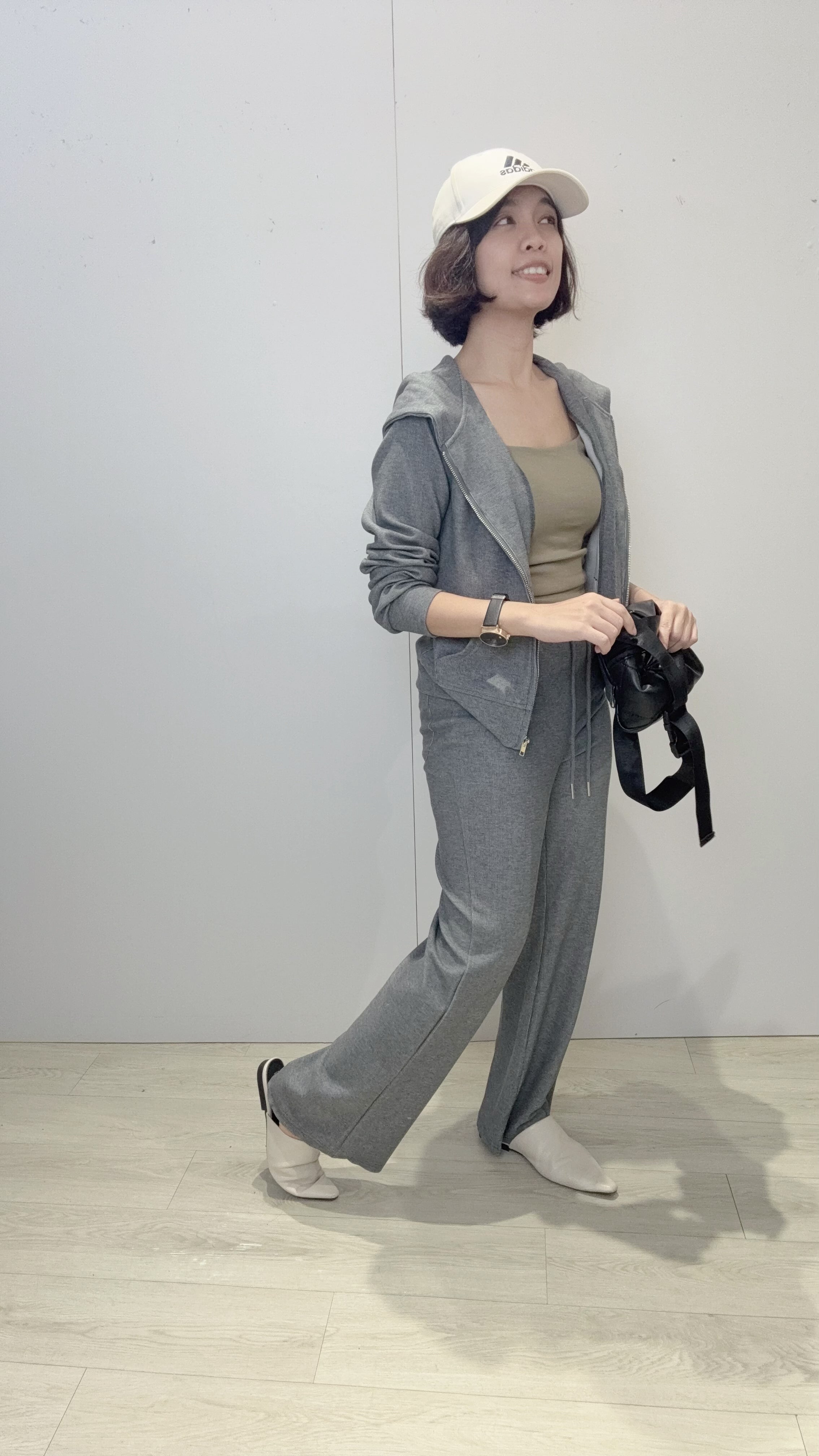 连帽棉质舒服长裤套装