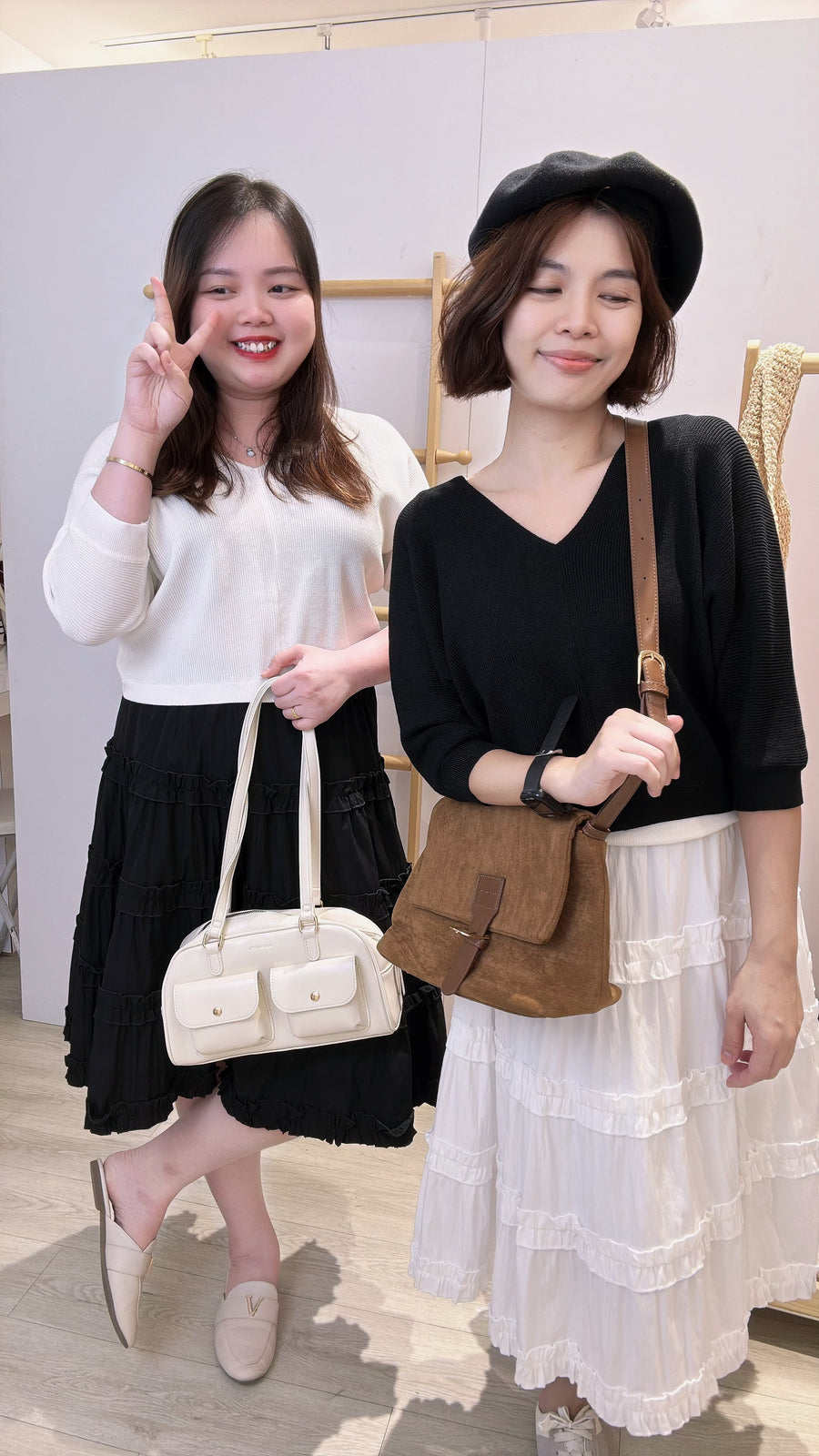 V领高质地软针织上衣