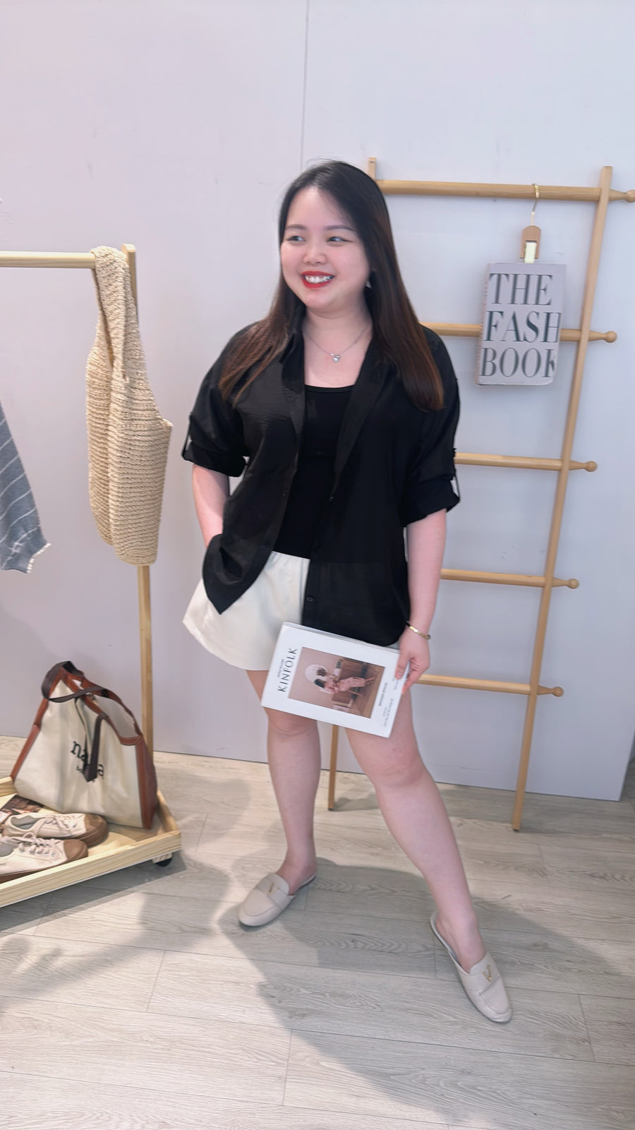 镂薄纱两件式衬衫