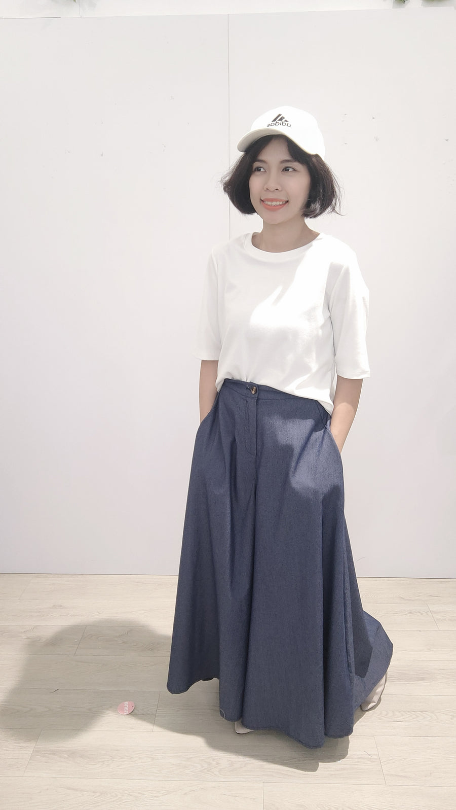 高腰牛仔色九分裤