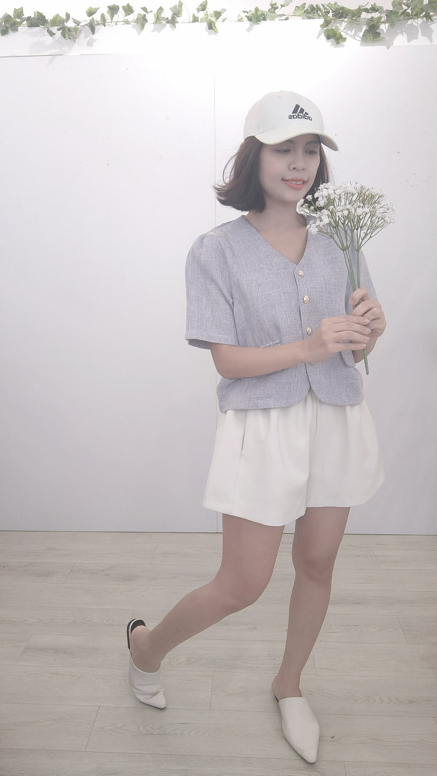 小香风活钮设计外套上衣