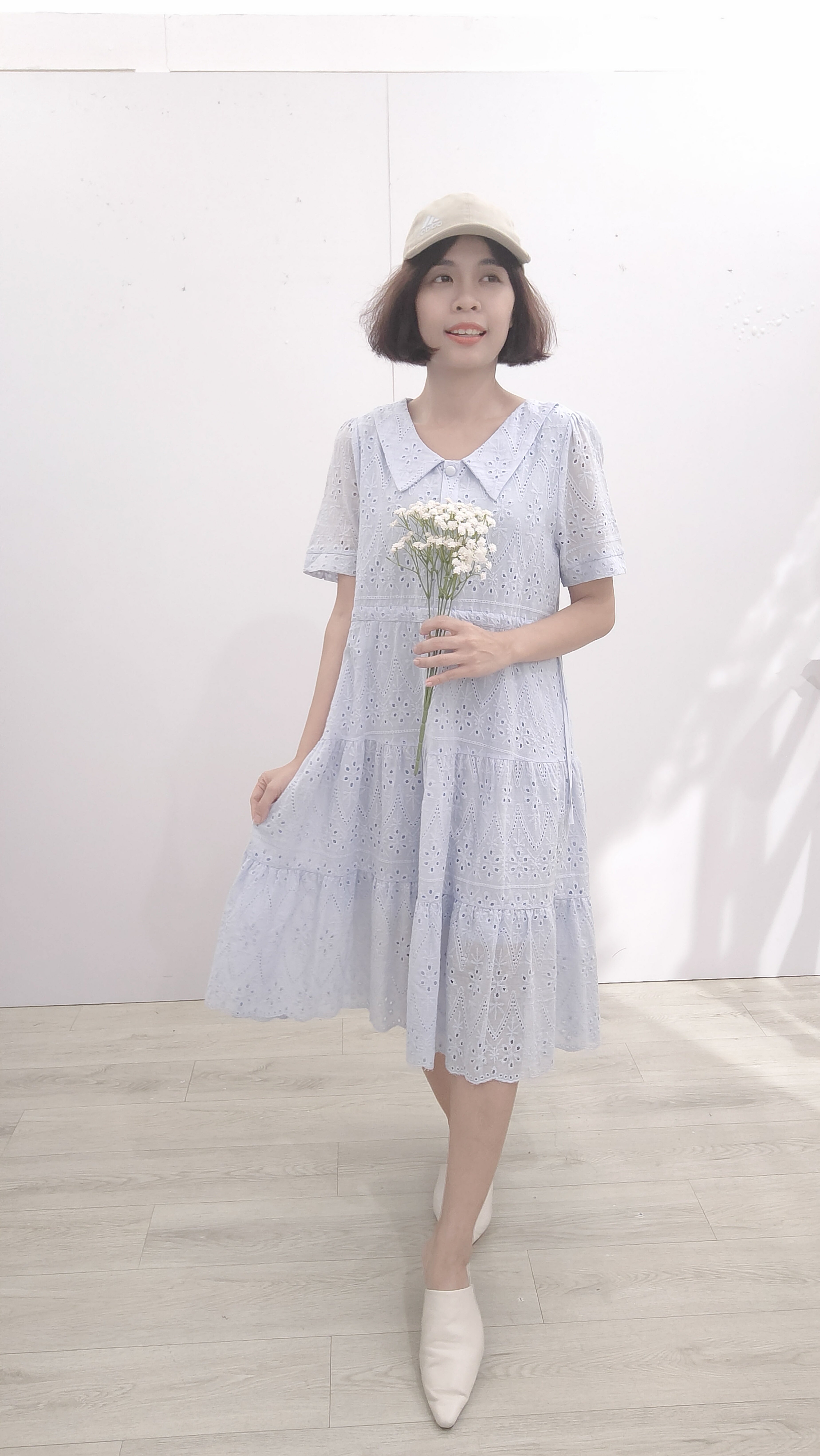 复古式同花长裙