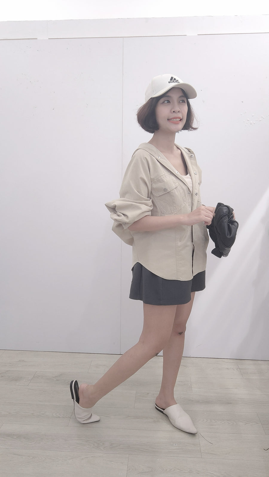 水洗牛仔连帽宽松外套