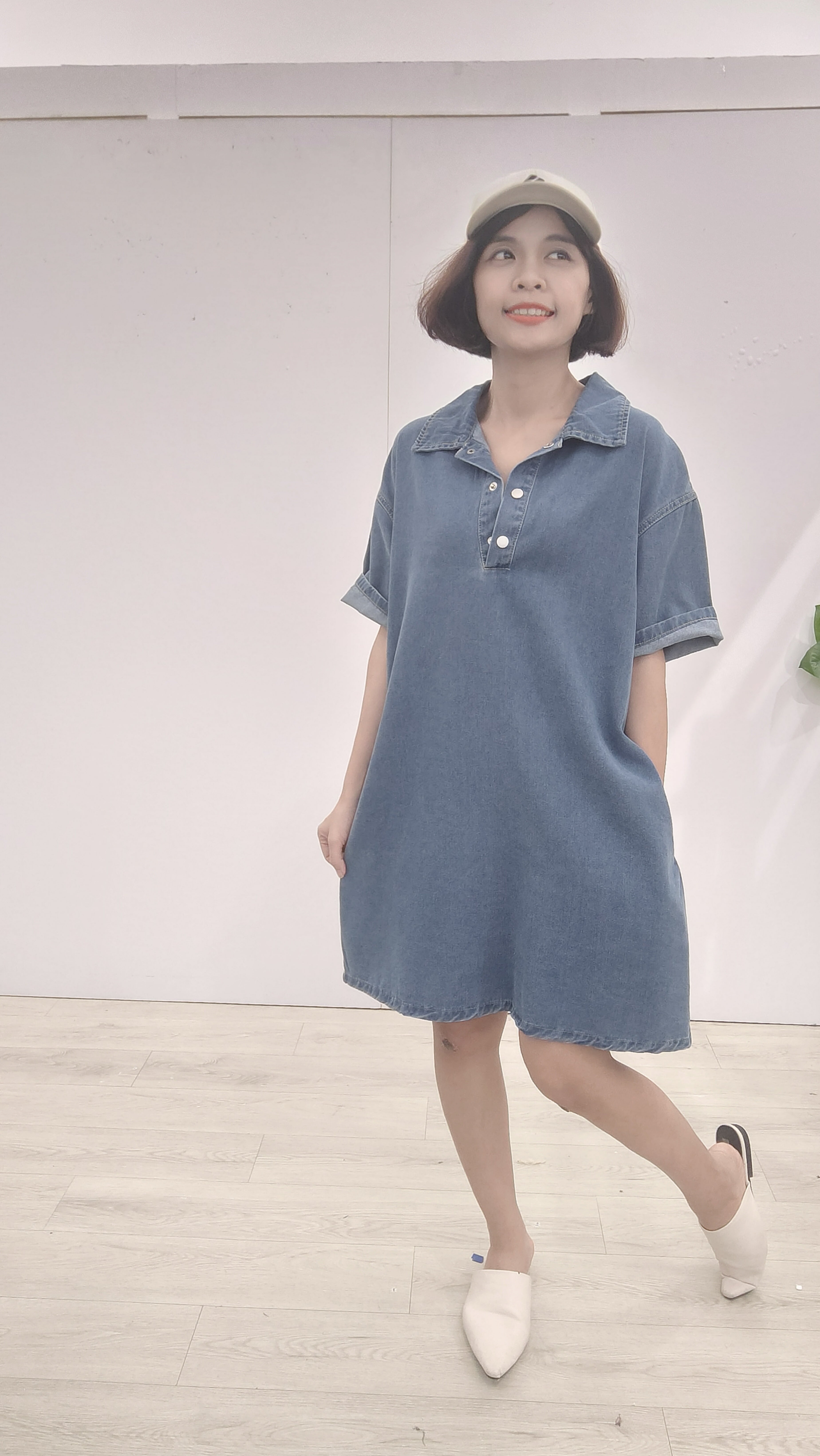 牛仔休闲直身套裙