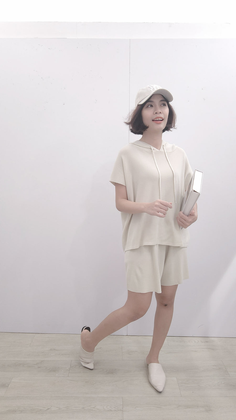 软针织连帽套装