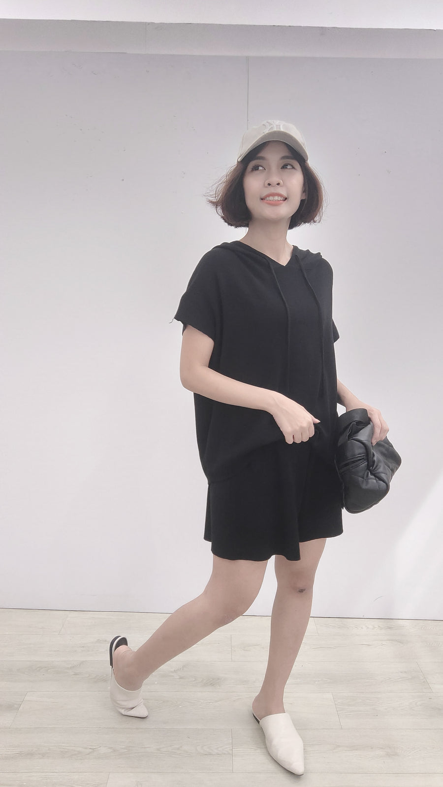 软针织连帽套装