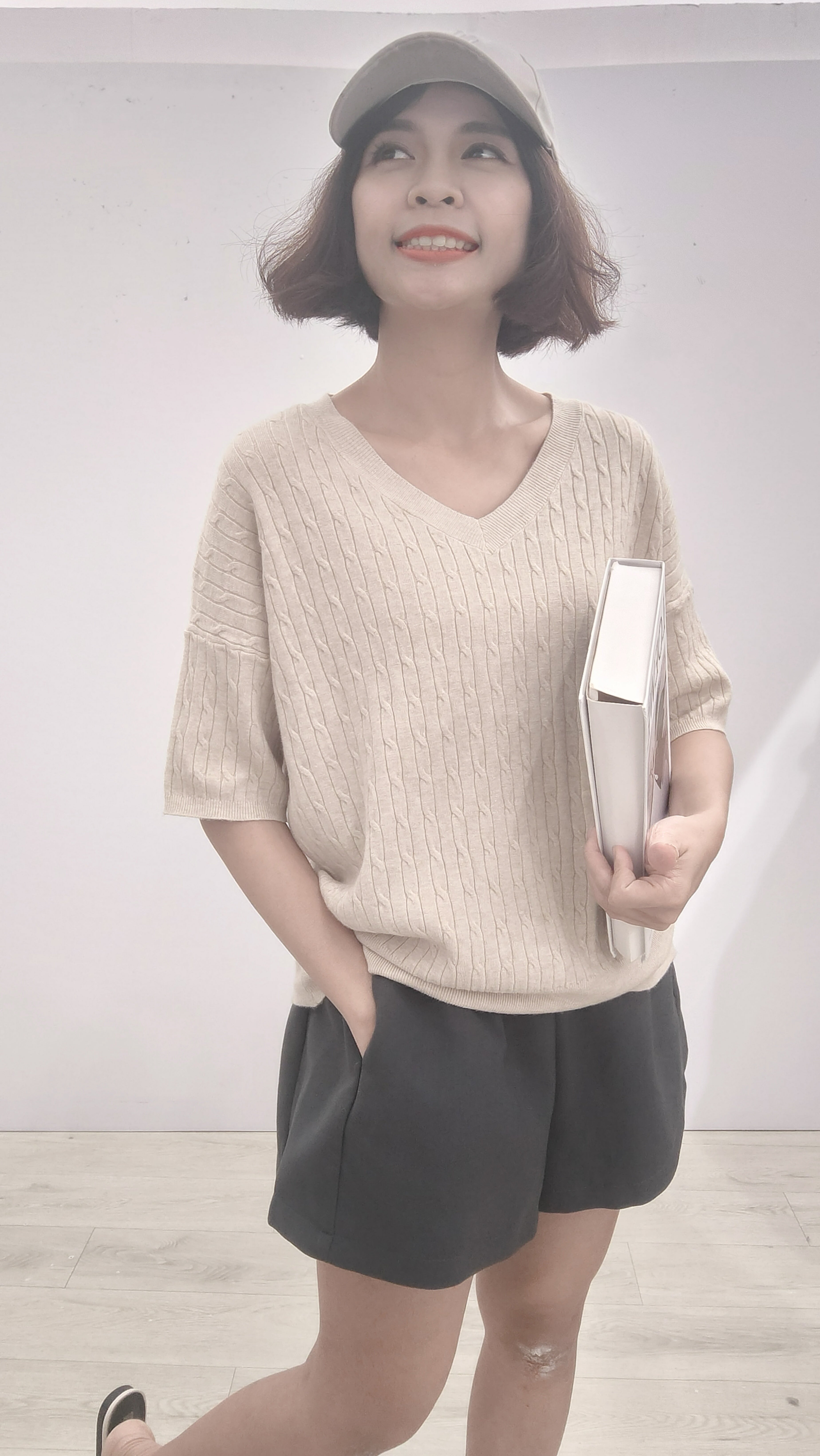 编织软针织上衣