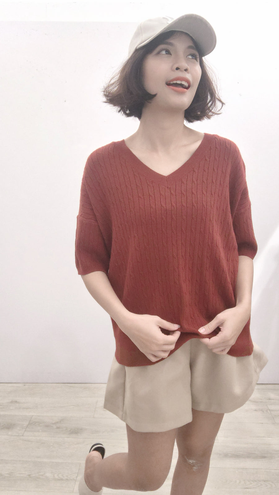 编织软针织上衣