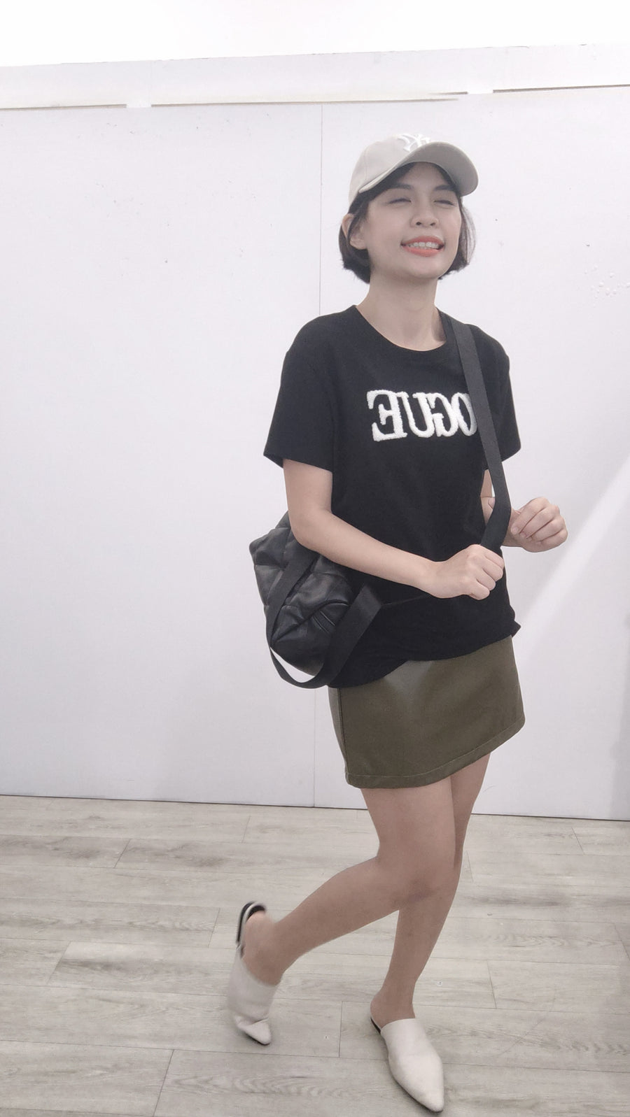 高级皮革裤裙