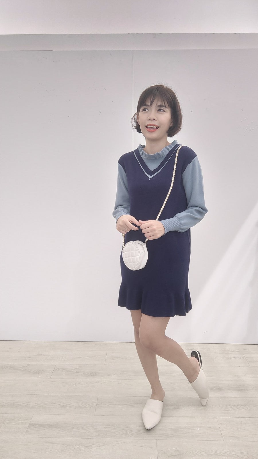 假两件韩版针织套裙