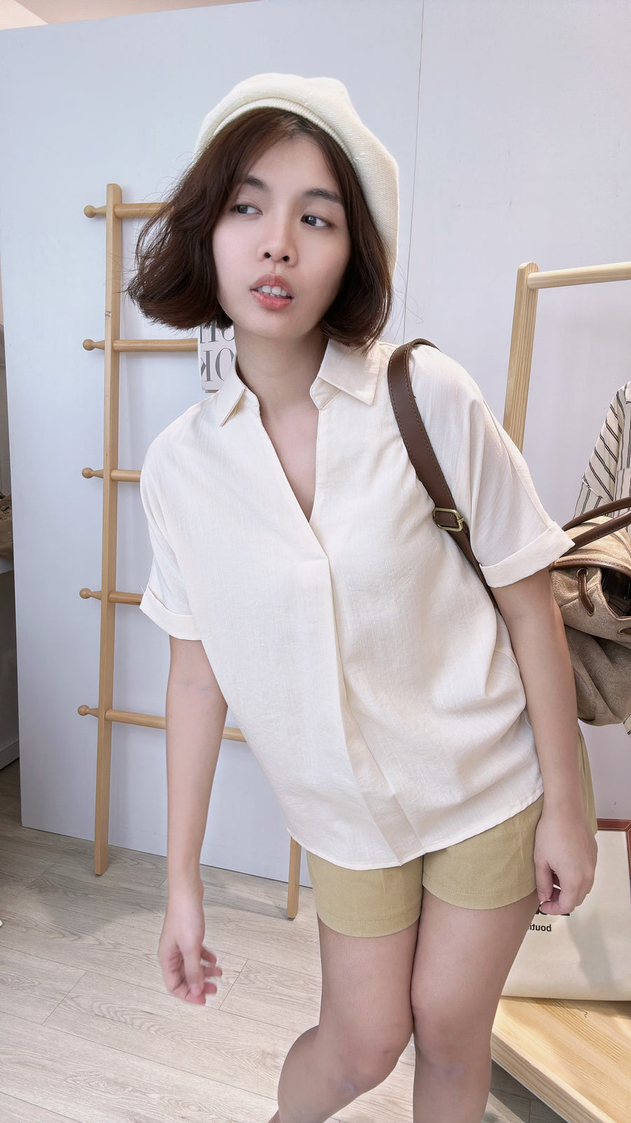 棉麻宽松衬衫