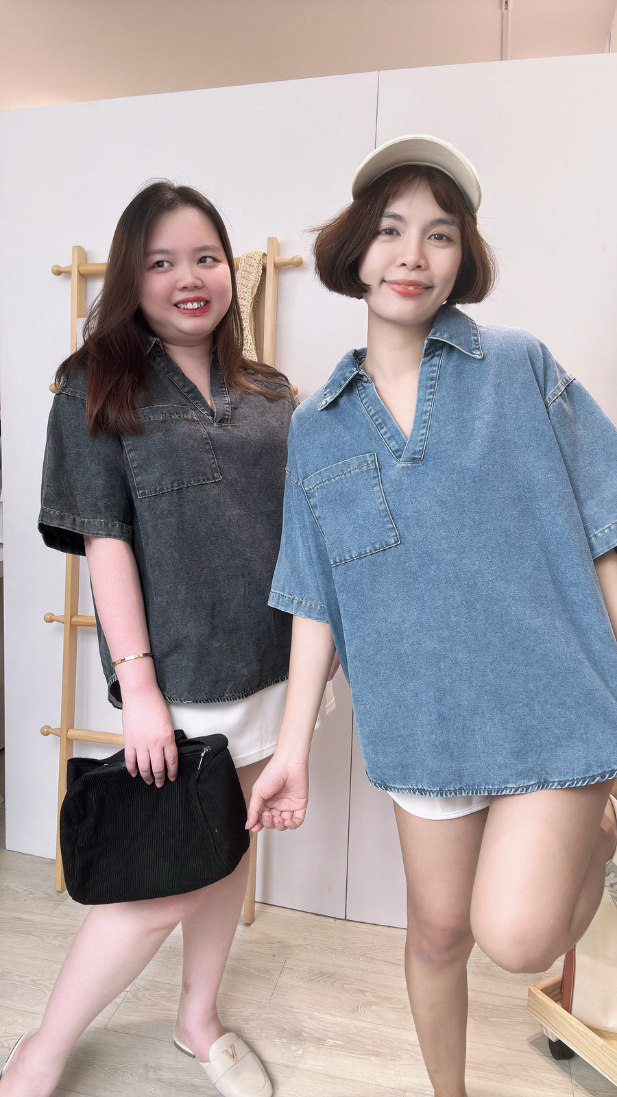 牛仔Polo领帅气上衣