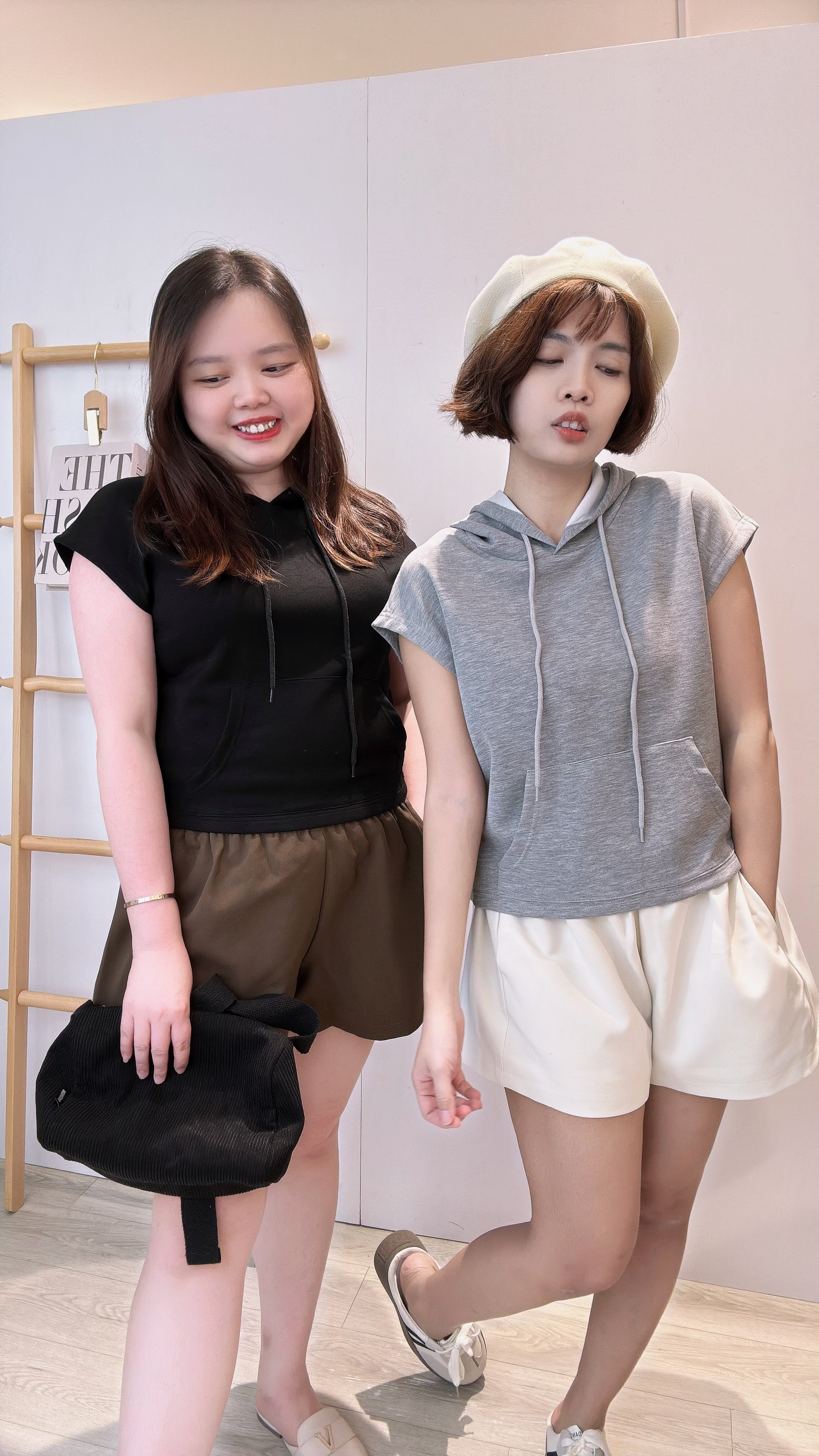 nana独家中高腰厚西装显瘦阔腿短裤