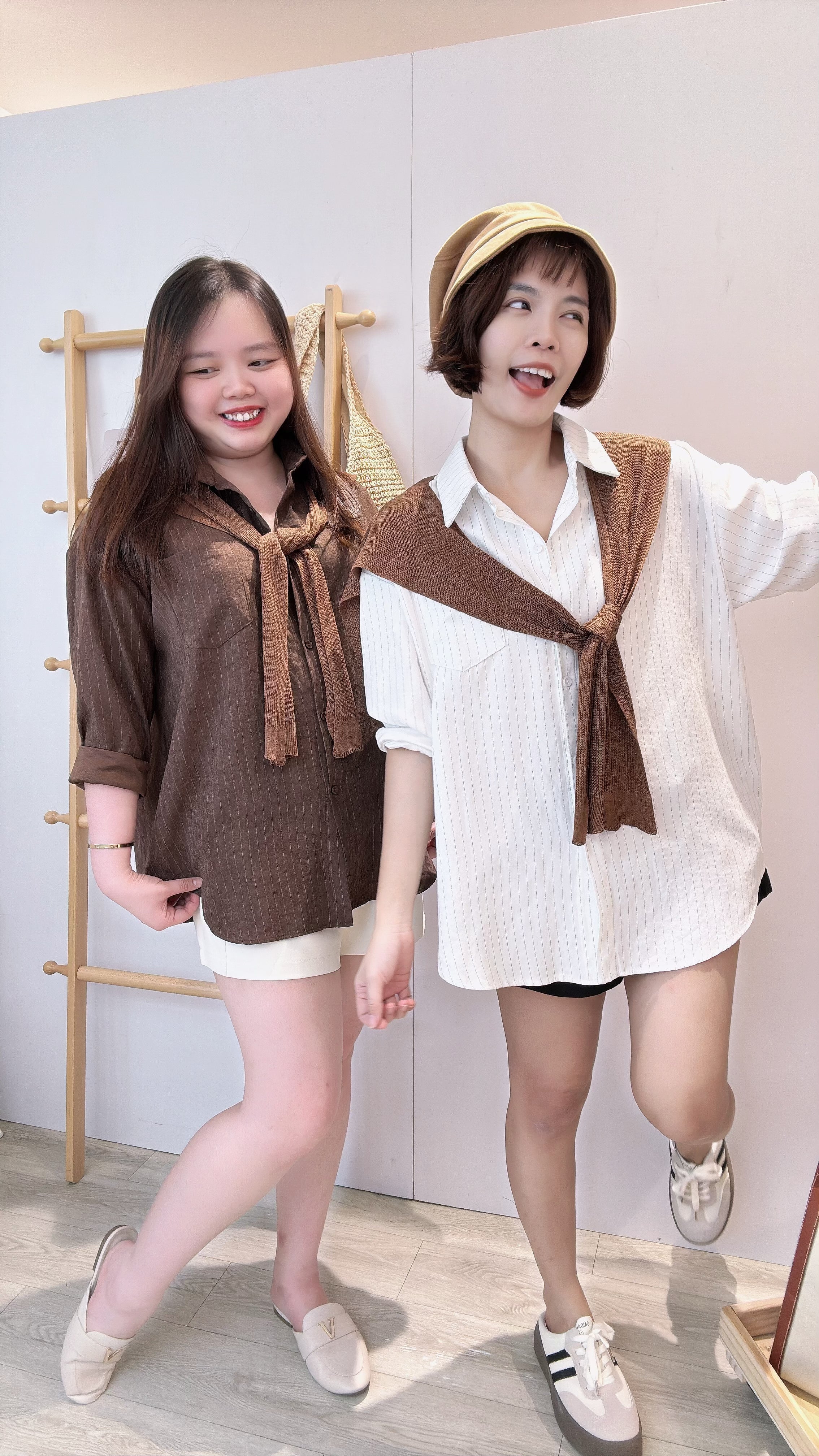 虚线条披肩衬衫上衣