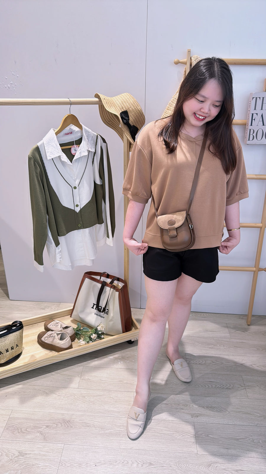 太空棉前短后长设计上衣