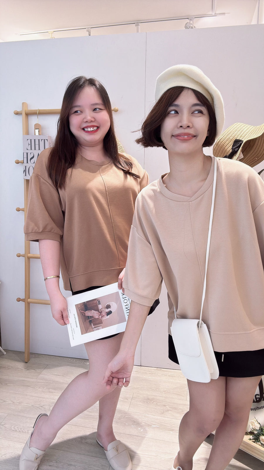 太空棉前短后长设计上衣