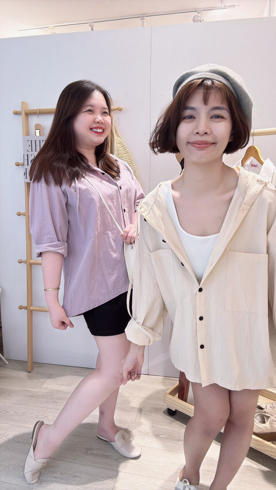 薄雪纺连帽衬衫上衣