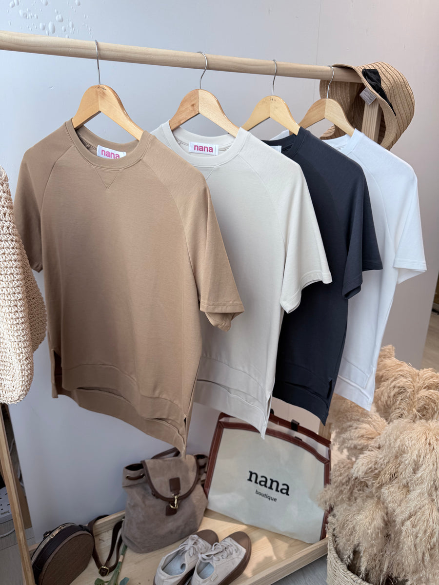 premium优质棉简约圆领单色上衣