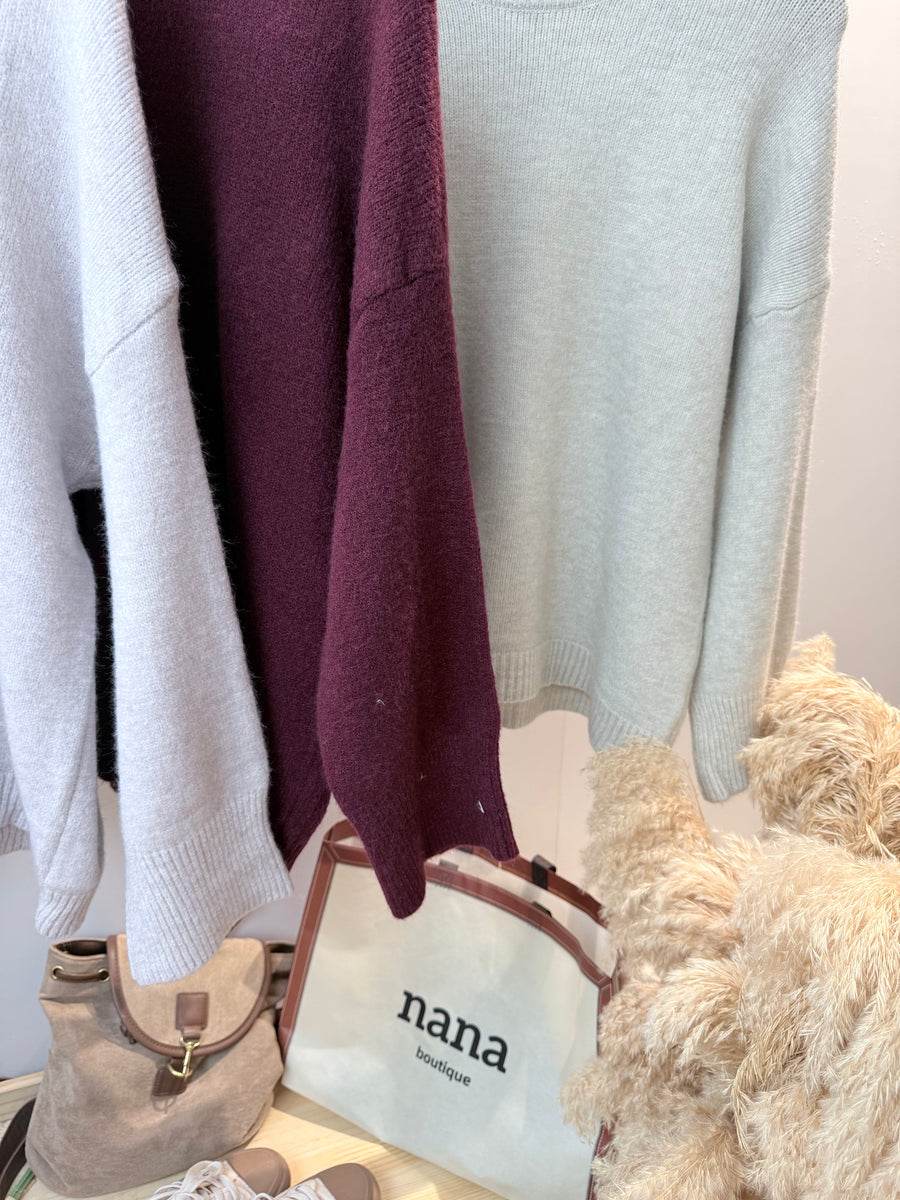 毛针织螺纹边长上衣