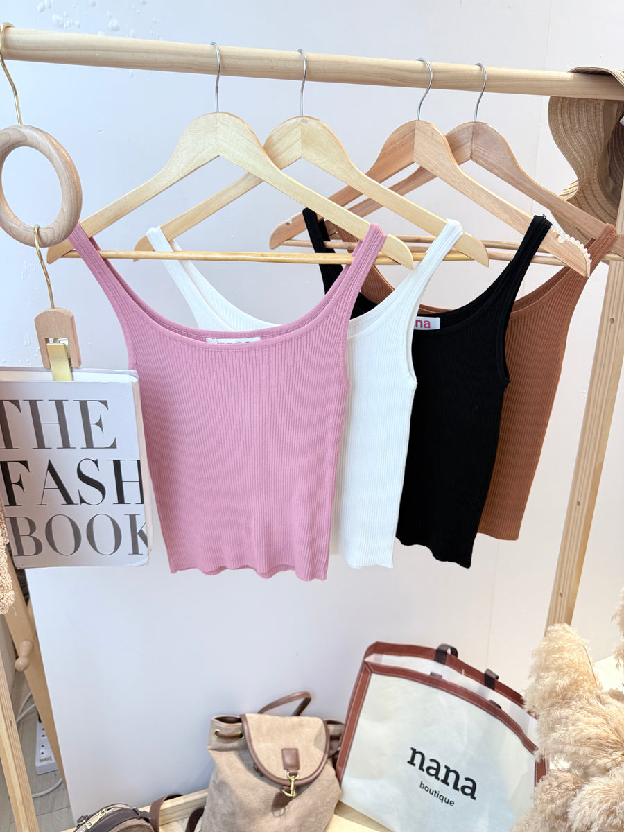 细带直条纹针织内搭