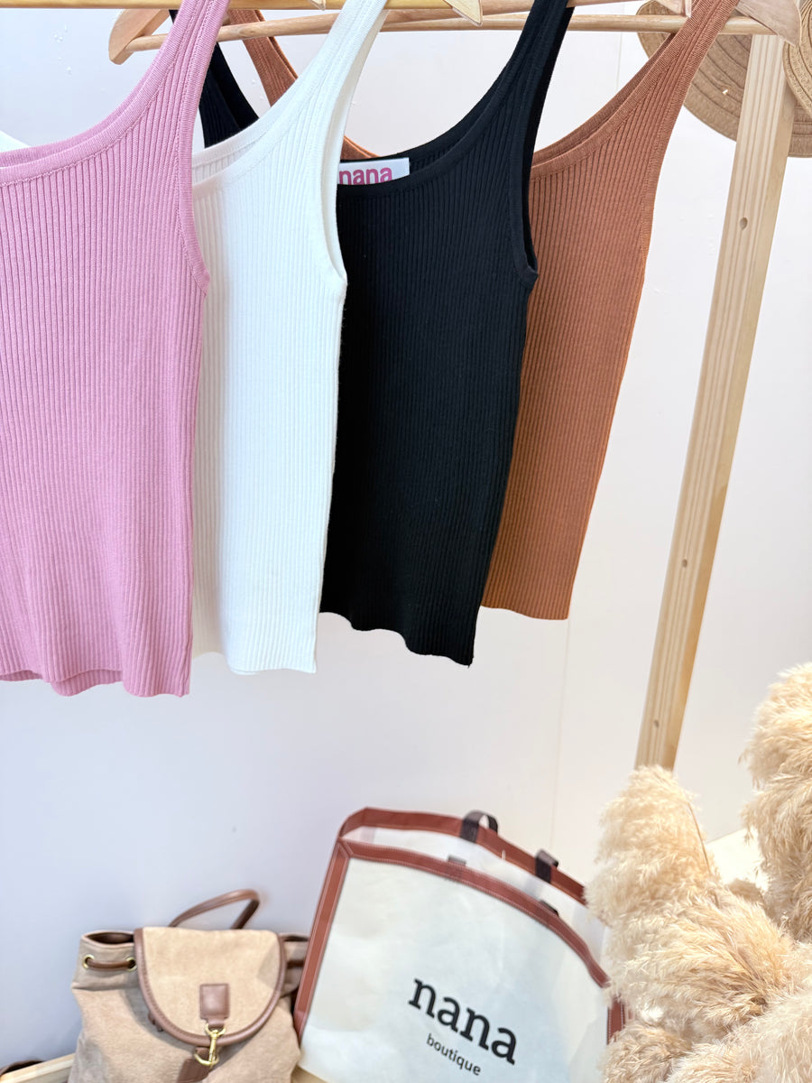 细带直条纹针织内搭