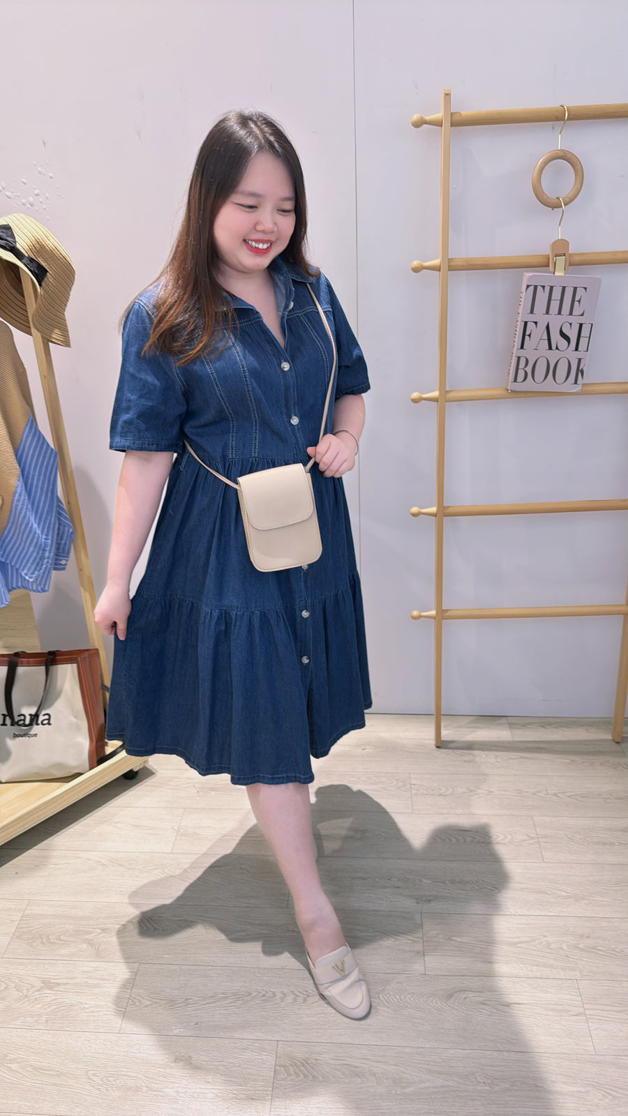 软牛仔蛋糕连身裙