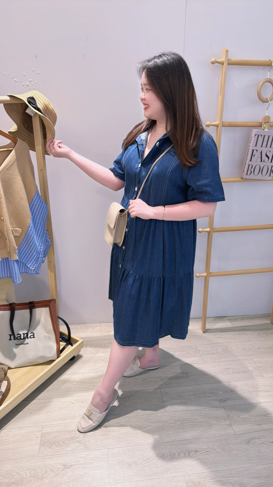 软牛仔蛋糕连身裙