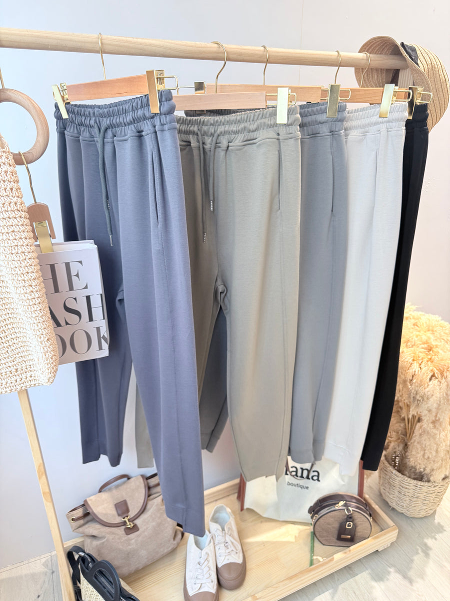 松紧腰运动风休闲九分裤