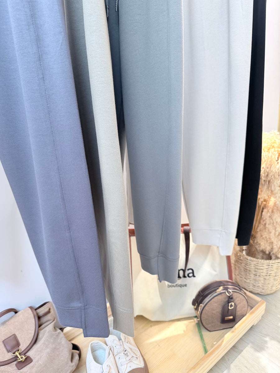 松紧腰运动风休闲九分裤