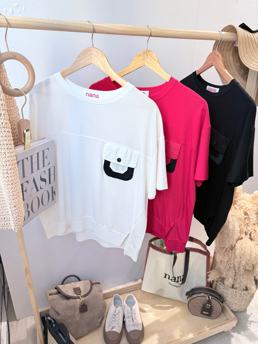 滑面柔软口袋上衣